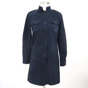 A.P.C. velvet twill shirt dress F 36 US 2 4 apc